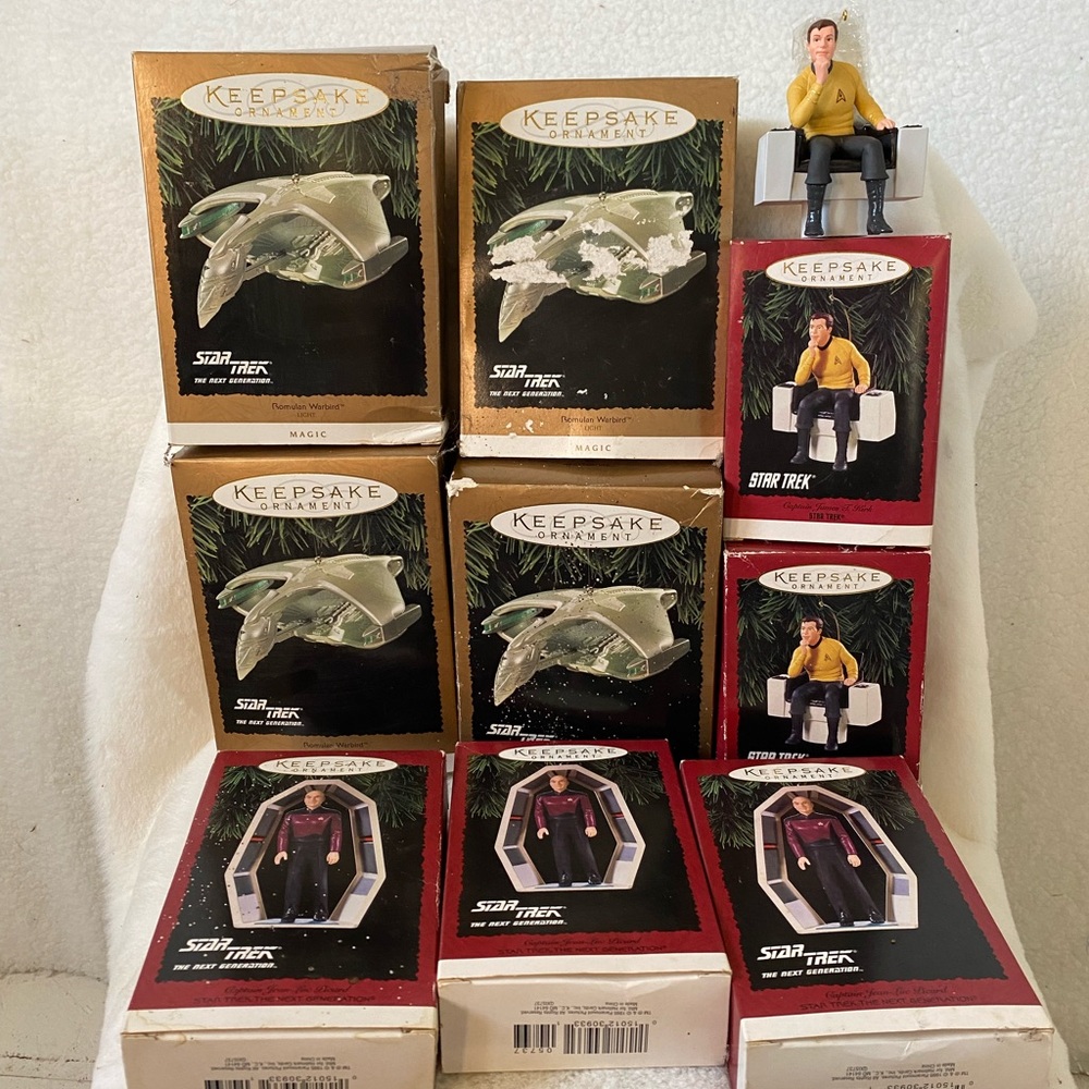 Keepsake Star Trek Holiday Ornament Set HallMark 1995 NWT Bundle